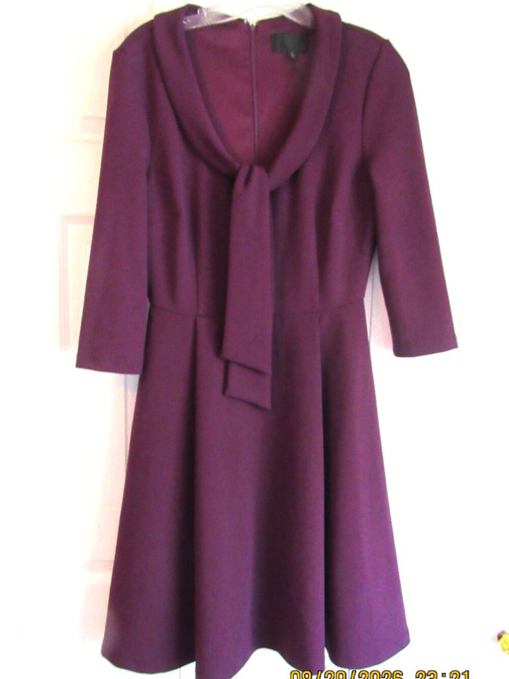 CLASSIC UNBRANDED PURPLE FRONT TIE DRESS SZ S